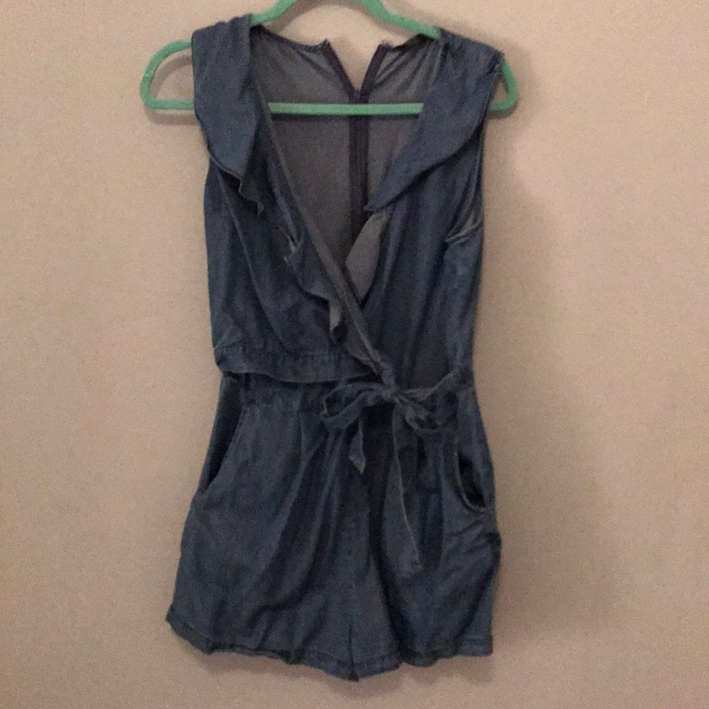 Chambray Denim Romper